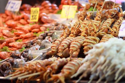 Various vegetables for sale in market