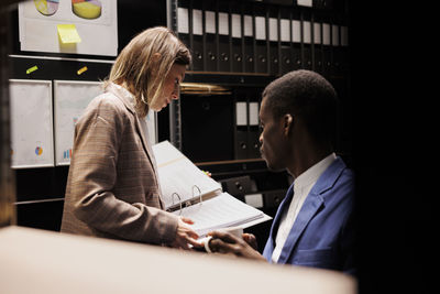 Business colleagues working at office