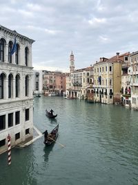 A winter morning on the grand canal in venice, italy