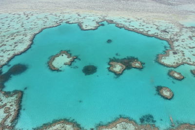 High angle view of sea waves