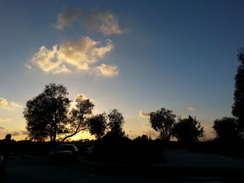 Scenic view of road at sunset