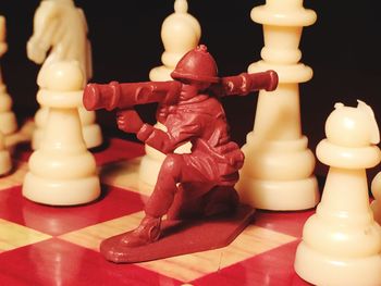 Close-up of chess pieces