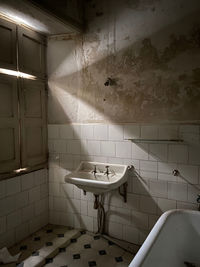 Interior of vintage bathroom