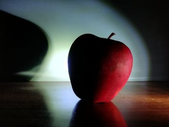 Close-up of apple on table