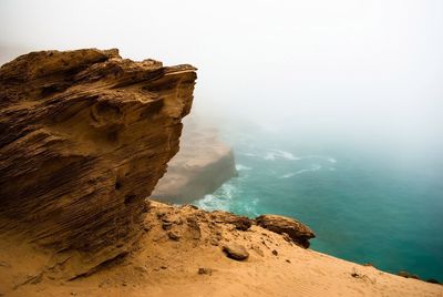 Rock formations at seaside