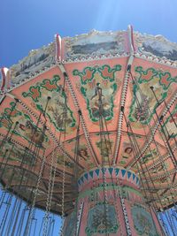 Low angle view of sculpture against sky