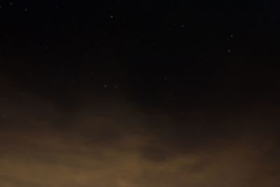 Low angle view of sky at night