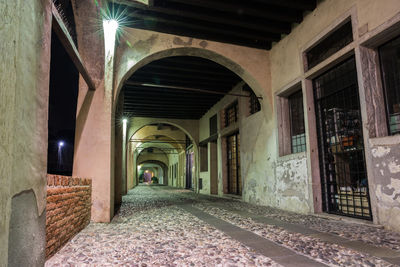 Empty corridor of building