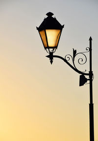 Low angle view of lamp post