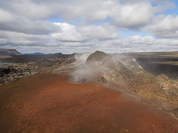 Scenic view of desert against sky