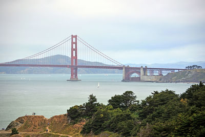 View of suspension bridge