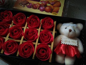 Close-up of red for sale