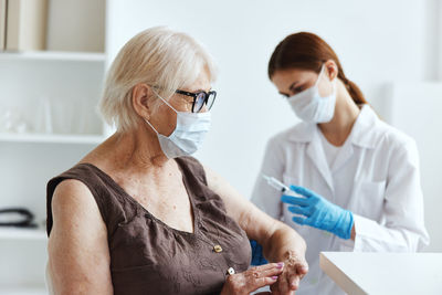 Midsection of woman working