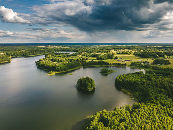 Scenic view of river against sky