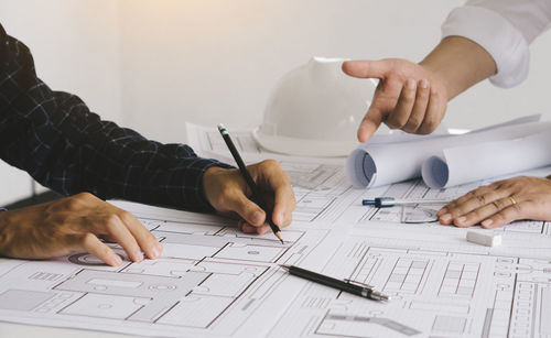 Group of people working on table