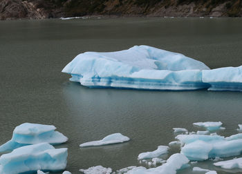 Scenic view of frozen lake