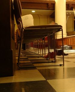 Empty chairs in room