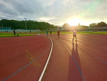View of landscape at sunset