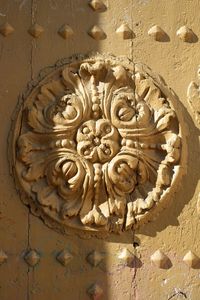 Close-up of sculpture