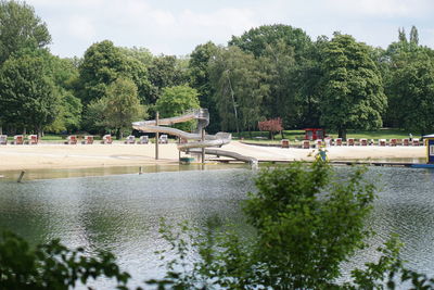 Scenic view of trees against sky