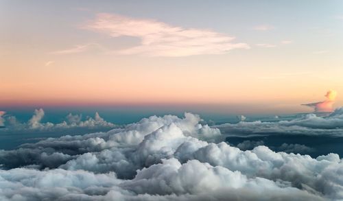 Scenic view of cloudy sky during sunset