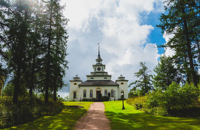 Low angle view of building against sky