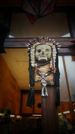 Low angle view of decoration hanging on ceiling