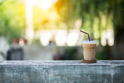 Close-up of drink on table