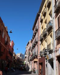 Low angle view of buildings in city