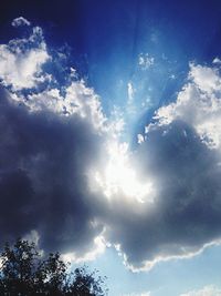Low angle view of cloudy sky