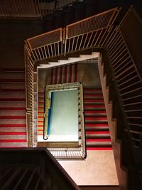 Low angle view of spiral stairs