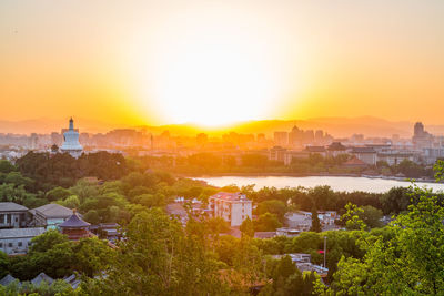 City at sunset