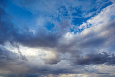 Low angle view of clouds in sky