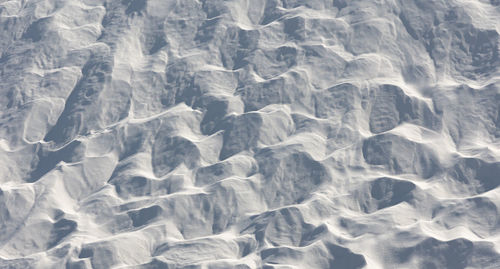 Close-up of ripples of white sand dunes in white sands national park