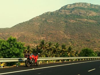 Road passing through country road