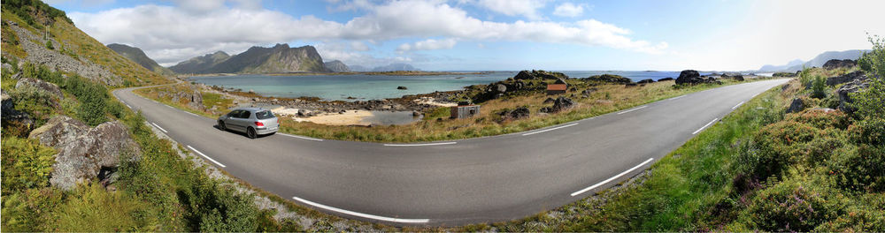 Panoramic view of road against sky