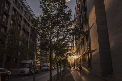 Street in city against sky