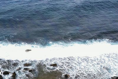 View of waves in sea