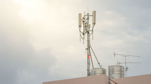 Communications tower against sky