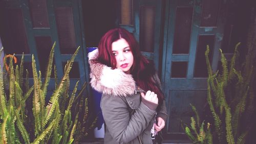 Portrait of young woman