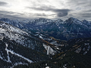 Landscape in the mountains in winter