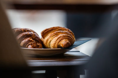 Close-up of food on table