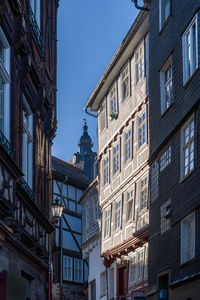 Low angle view of buildings in city