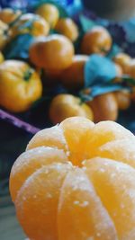 Close-up of orange fruit for sale in market