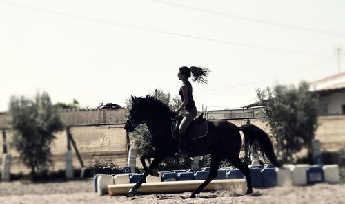 Man riding horse