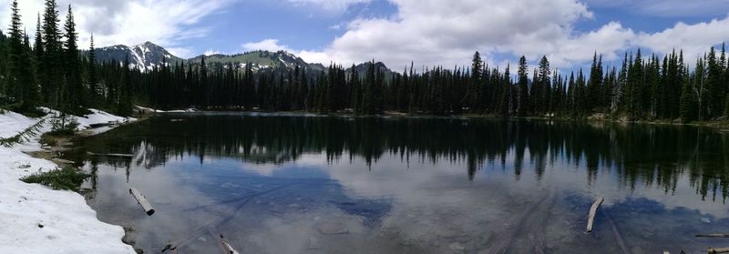 Panoramic view of lake against sky