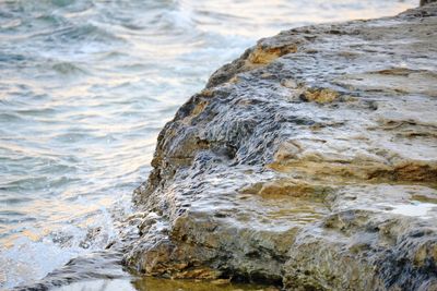 Close-up of rocks in sea