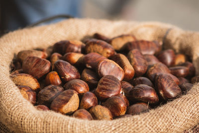 Close-up of roasted coffee beans