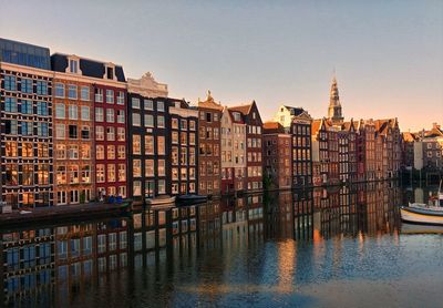 Reflection of buildings in canal