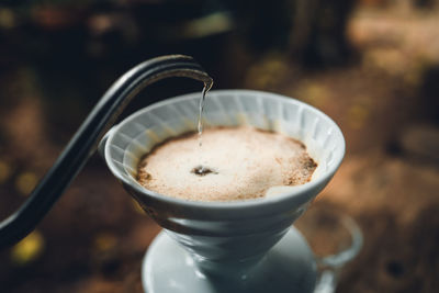 Close-up of coffee in cup